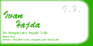 ivan hajda business card